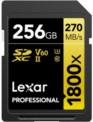 Lexar Professional SDXC 256GB BL 1800X UHS-II V60 Gold