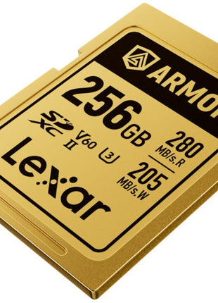 Lexar SDXC Pro Gold Series ARMOR UHS-II 256GB V60 IP68 R280/W205