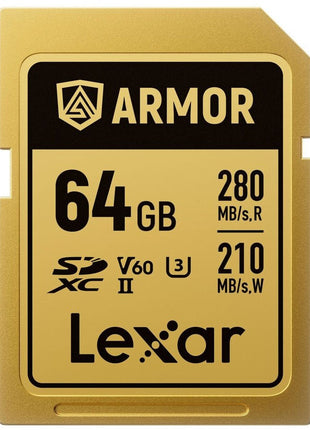 Lexar SDXC Pro Gold Series Armor UHS-II 64GB V60 IP68 R280/W210