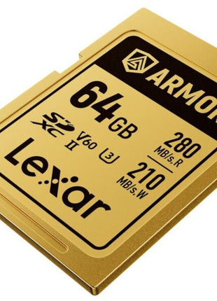 Lexar SDXC Pro Gold Series Armor UHS-II 64GB V60 IP68 R280/W210