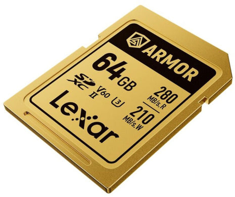 Lexar SDXC Pro Gold Series Armor UHS-II 64GB V60 IP68 R280/W210