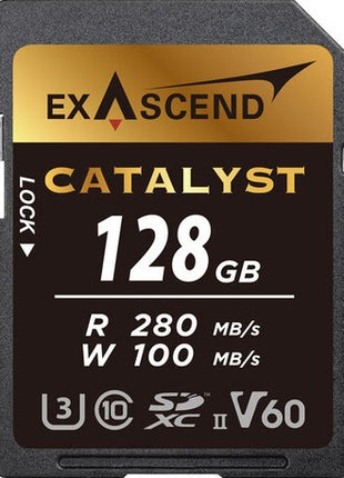 EXASCEND Catalyst UHS-II SD card(V60) 128GB Read 280 MB/s Write 180 MB/s
