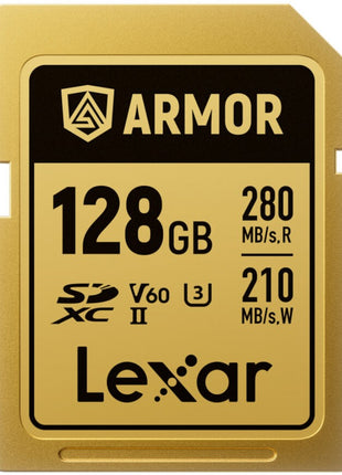 Lexar SDXC Pro Gold Series Armor UHS-II 128GB V60 IP68 R280/W210