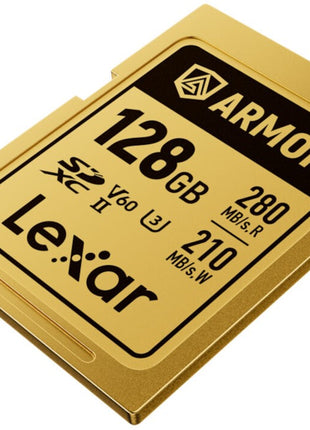 Lexar SDXC Pro Gold Series Armor UHS-II 128GB V60 IP68 R280/W210