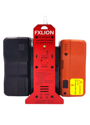 FXLion FX-4S7S2D V-Mount Charger Dual Channel Automatic Voltage Charger – V-Mount