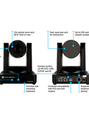 Atlona AT-HDVS-CAM PTZ Camera voor HDVS-300 Soft Codec Systeem