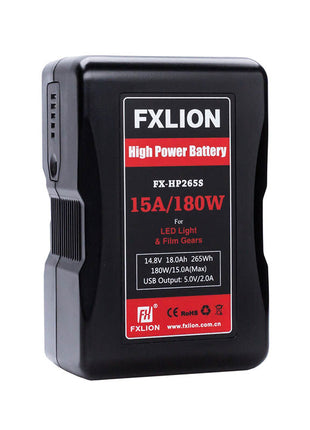 FXLion FX-HP265S High Power V-mount Batterij (14.8V/18.0Ah/265Wh)