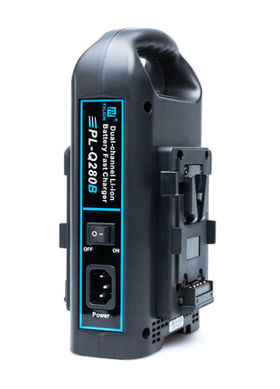 FXLion PL-Q280B 2-Kanaals V-Mount Acculader